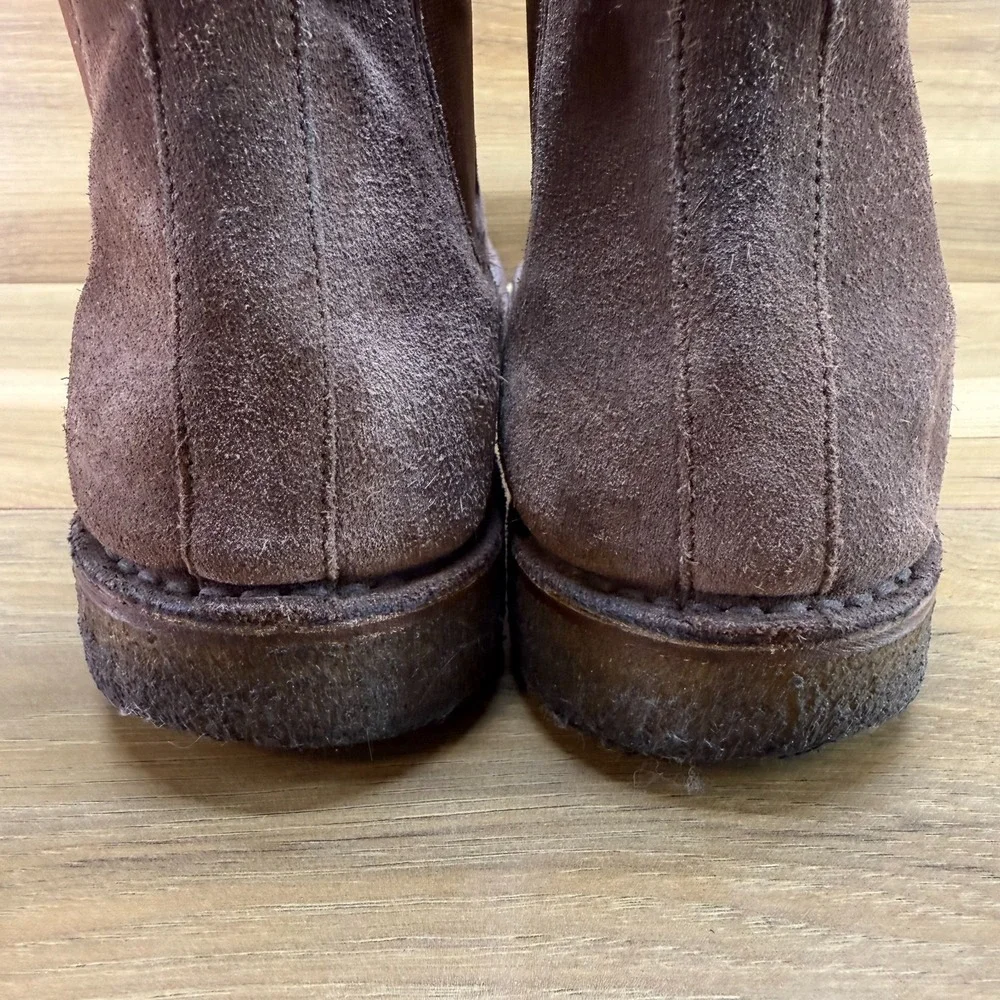Barney's New York Suede Chelsea Boots Mens 10 M Crepe Gum Sole Desert FLAWED